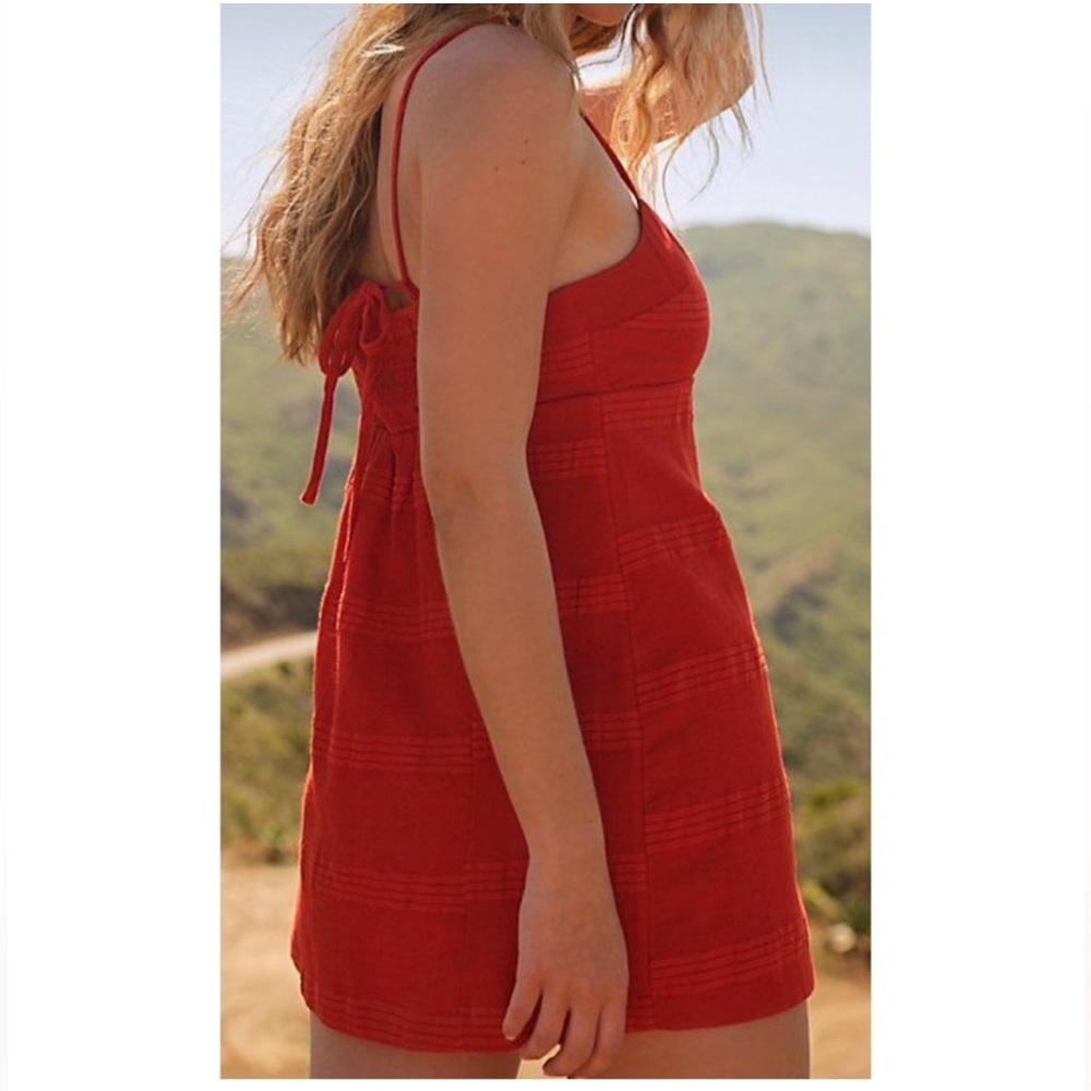 NWOT Free People Women’s Romy Skort Linen Blend Romper Peach Size: S